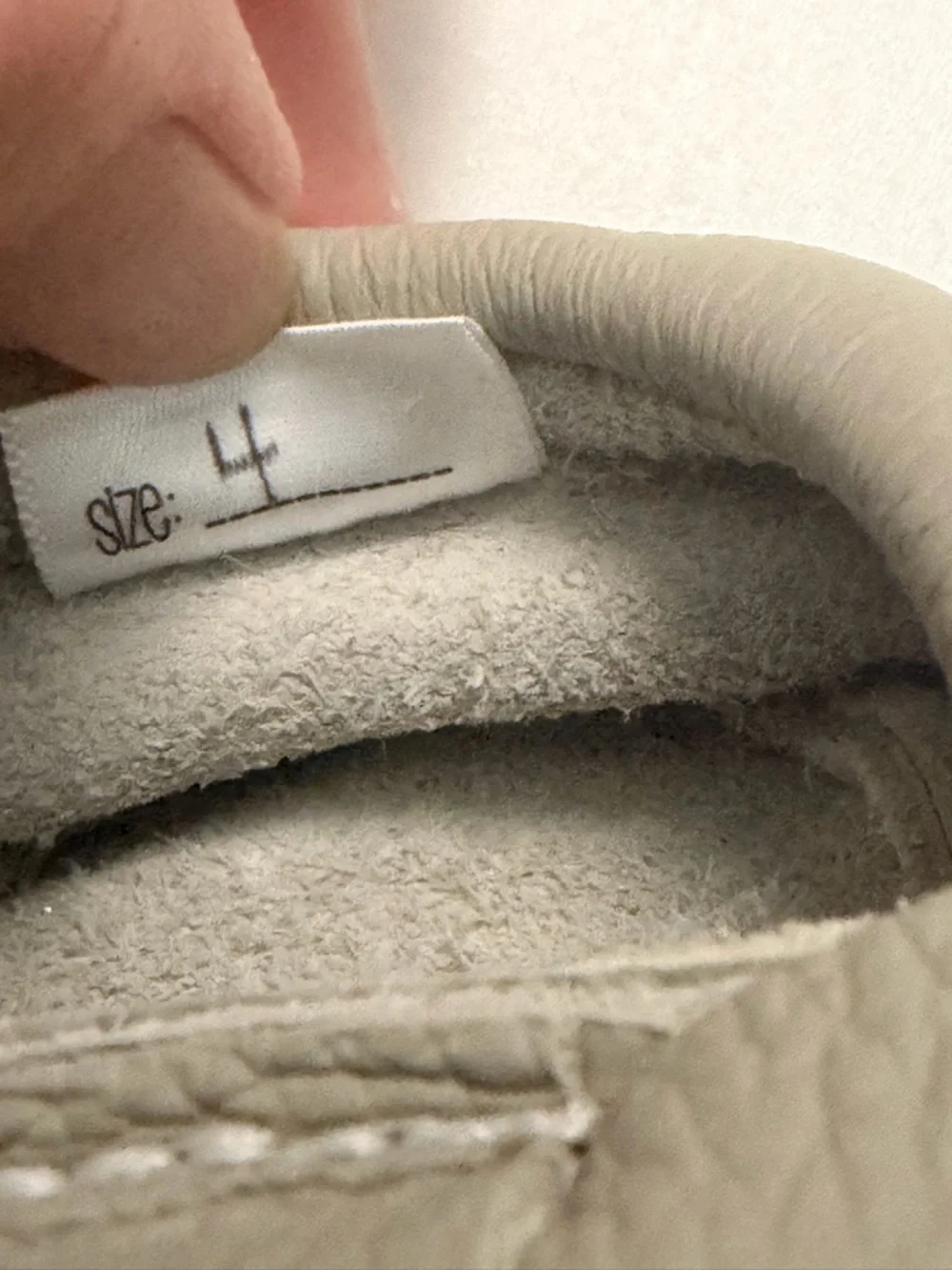 Bare Soles Moccasins Leather Soft Bow Grey Baby 12-18m Size 4